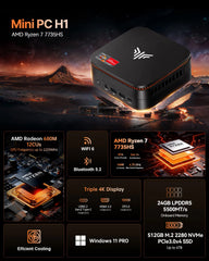 KAMRUI H1 AMD Ryzen 7640HS/7735HS Mini PC