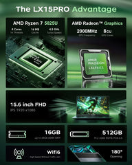 KAMRUI LX15 PRO AMD Ryzen 7 7730U/5825U Laptop