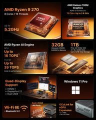 KAMRUI G2 PRO AMD Ryzen 9 270 Mini PC