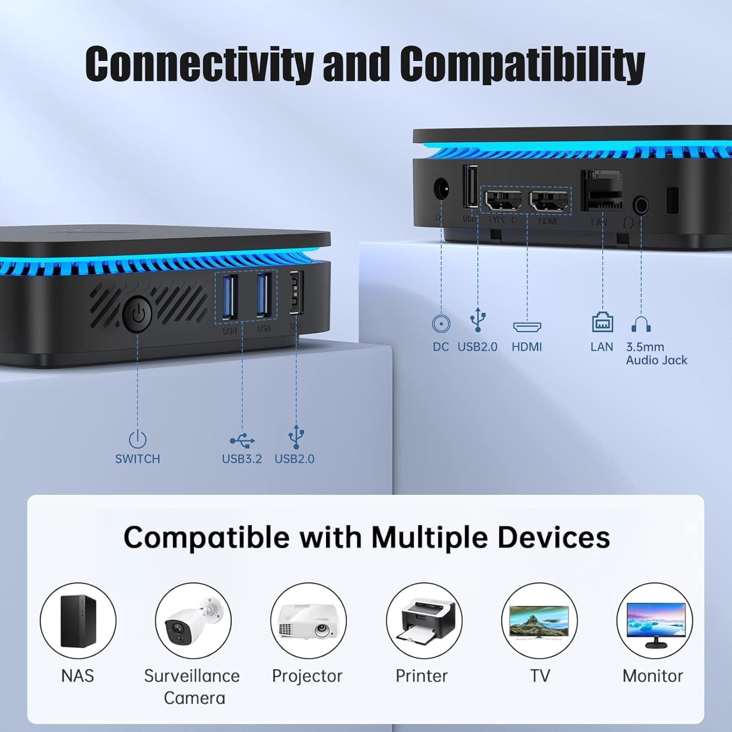 KAMRUI AK1 Plus Inter Alder Lake-N N95 Mini PC