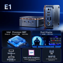 KAMRUI E1 Intel Alder Lake-N N97 Mini PC