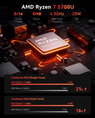 KAMRUI E3B AMD Ryzen 7 5700U Mini PC