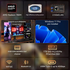 KAMRUI G1 AMD Ryzen 9 8945HS Mini PC